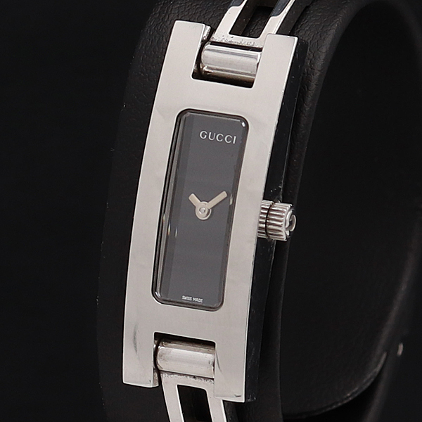 1円☆稼働【GUCCI/グッチ】3900L スクエア シルバーカラー スイス製