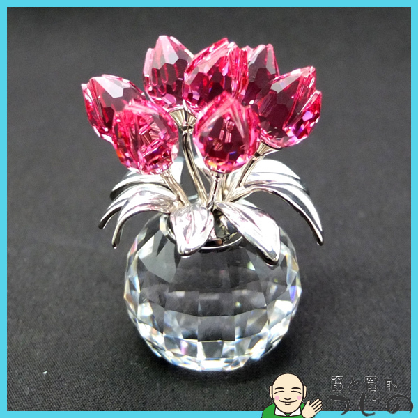 Swarovski クリスタル チューリップ 置物 3個セット スワロフスキー