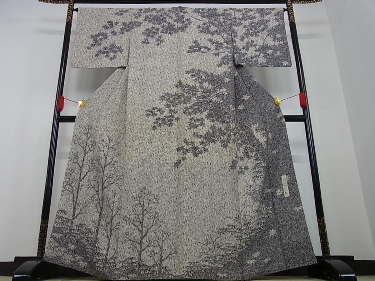 着物屋こころ□訪問着 作家物 草木文 ガード加工 逸品 ma987 訪問着