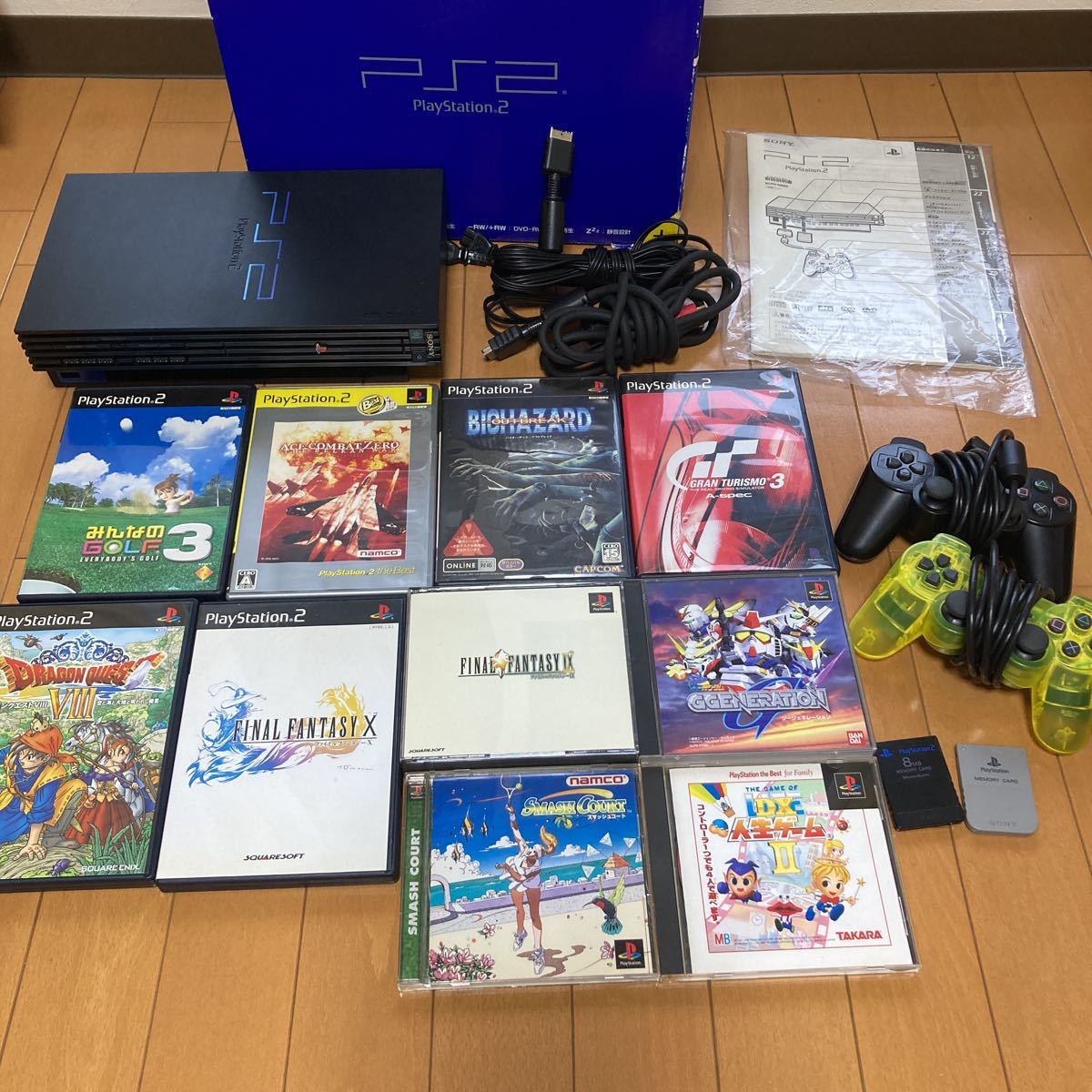 プレステーション2本体、ソフト68本セット、メモリーカード プレステ 2本体・ソフト・メモリーカードセット プレステーション2本体