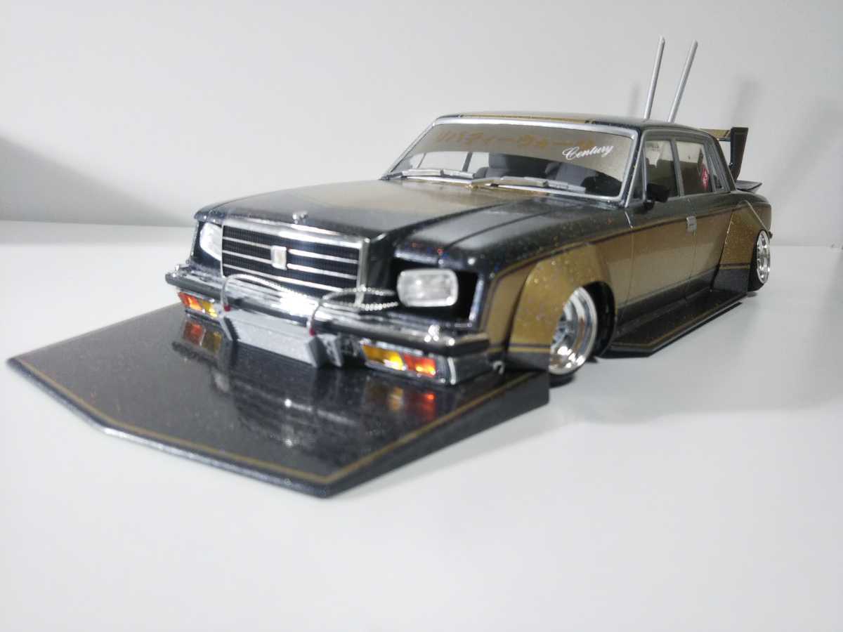 アオシマ プラモデル センチュリー 街道レーサー グラチャン 旧車 シャコタン 暴走族 ワークス 竹やり ラメ フレーク 注意 着払い 完成品 売買されたオークション情報 Yahooの商品情報をアーカイブ公開 オークファン Aucfan Com