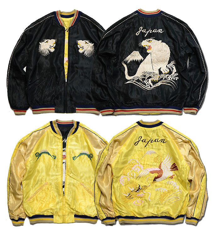 ◇美品 テーラー東洋 SOUVENIR JACKET WHITE TIGER×EAGLE＆DRAGON 