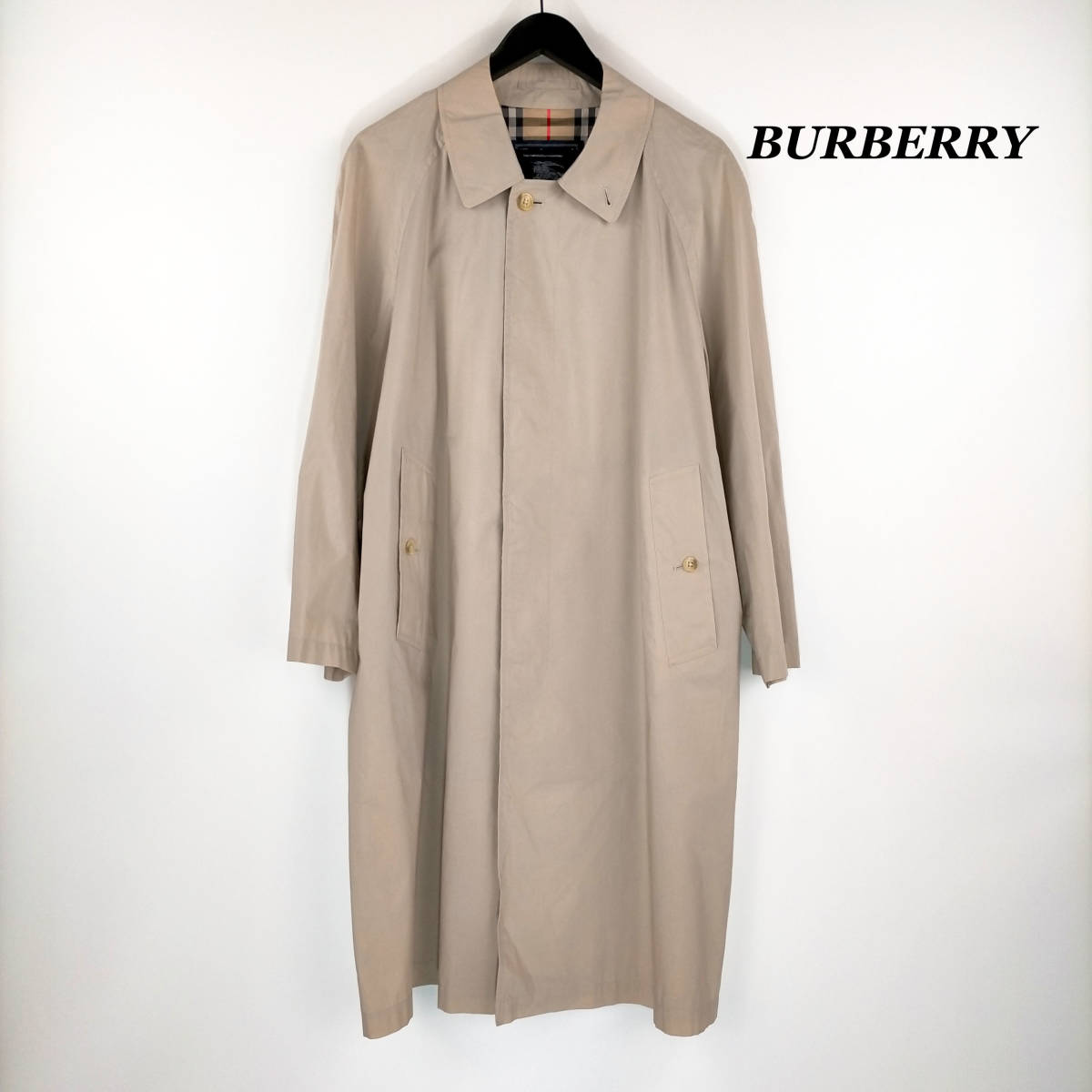 BURBERRY バーバリー 裏地チェック バーバリーチェック コート 無地 
