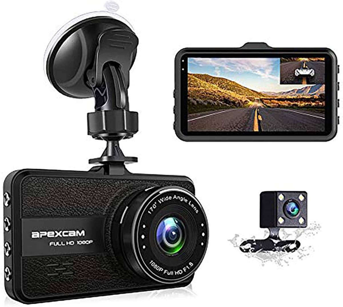 得価，正規品 ドライブレコーダー 前後カメラ 1080PフルHD 1200万画素 170+140度広視野角 3インチ大画面 スーパーナイトビジョン WDR搭載 駐車監視(その他)｜売買されたオークション情報、yahooの商品情報をアー その他