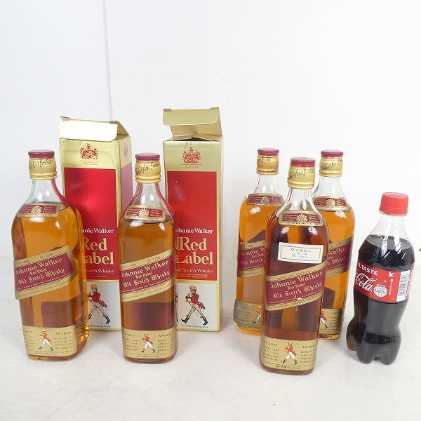 BE059s□未開栓 古酒 ウイスキー 5本セット ジョニーウォーカー レッド