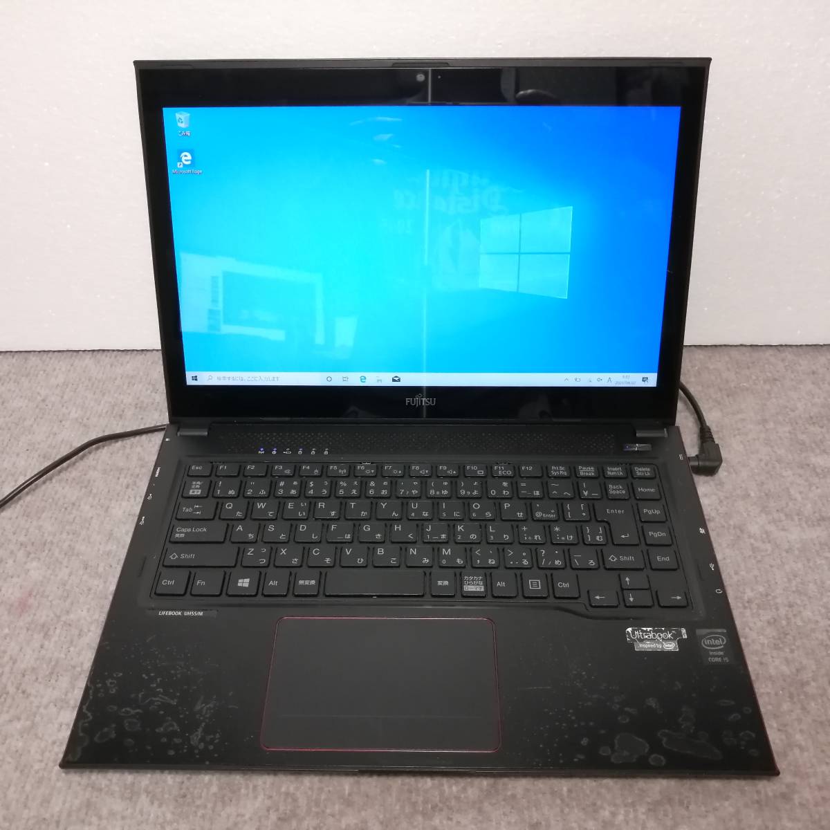 【3】FUJITSU UH55/M / Windows10 / 薄型パソコン / Core i5 4200U / メモリ4GB / SSHD500GB / Webカメラ / Bluetooth / USB3.0【3-15-4】
