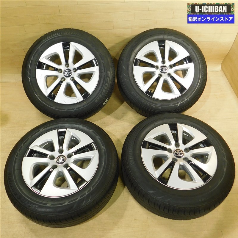 50プリウス 純正ホイール 6.5-15+40 5H100 ブリヂストン エコピア EP150 195/65R15 4本セット 009