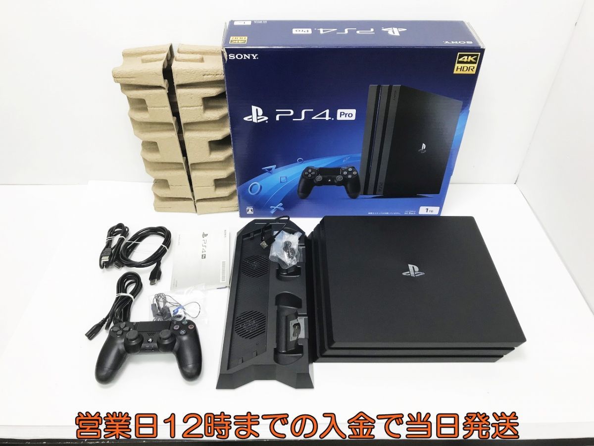 1円】PS4 Pro ジェット・ブラック 1TB (CUH-7200BB01) スタンド付き 