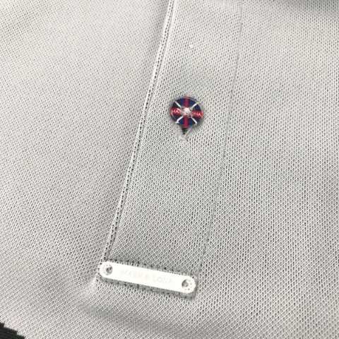 MARK&LONA マークアンドロナ 半袖ポロシャツ アイアンスカル グレー系
