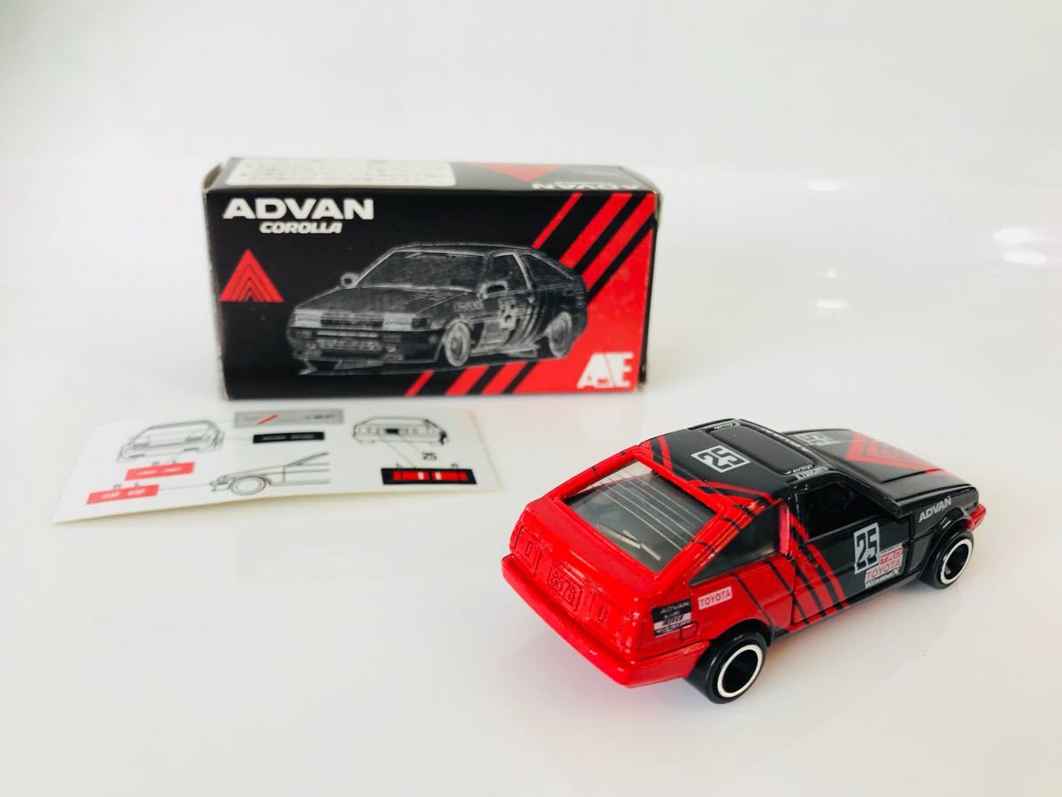 即決 トミカ アド特注 トヨタ カローラ レビン (AE86) アドバン 日本製  