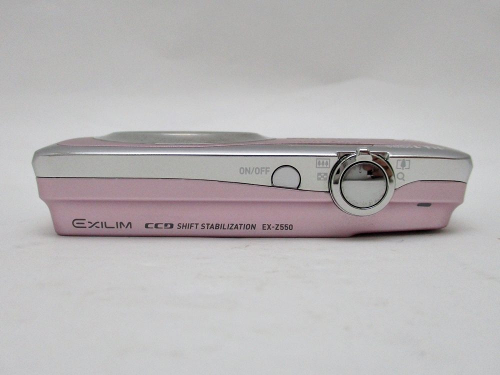 21-H-190【中古】CASIO カシオ　EXILIM エクシリム　EX-Z550　ピンク　デジカメ　コンパクトデジタルカメラ　バッテリー・充電器付き_3