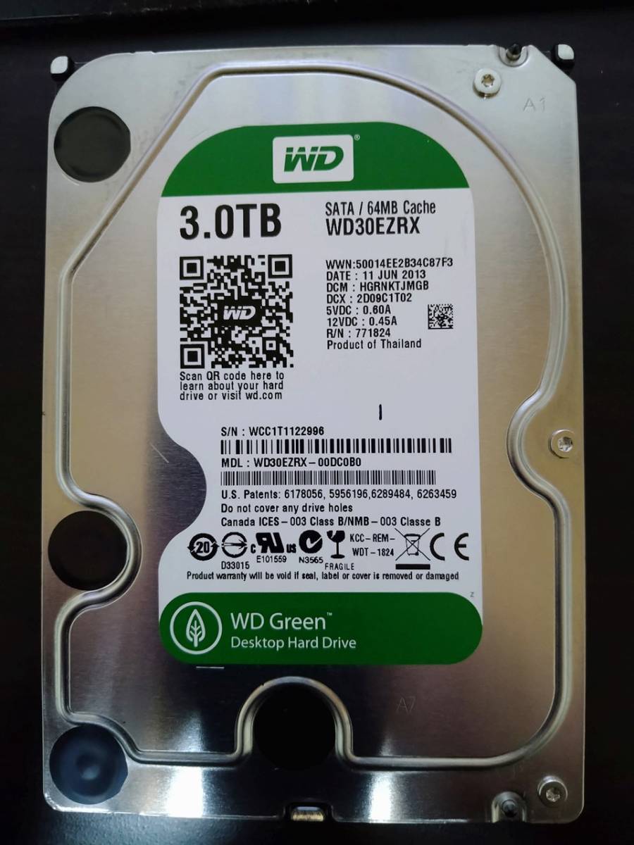 WD Green 3.0TB WD30EZRX WESTERN DIGITAL