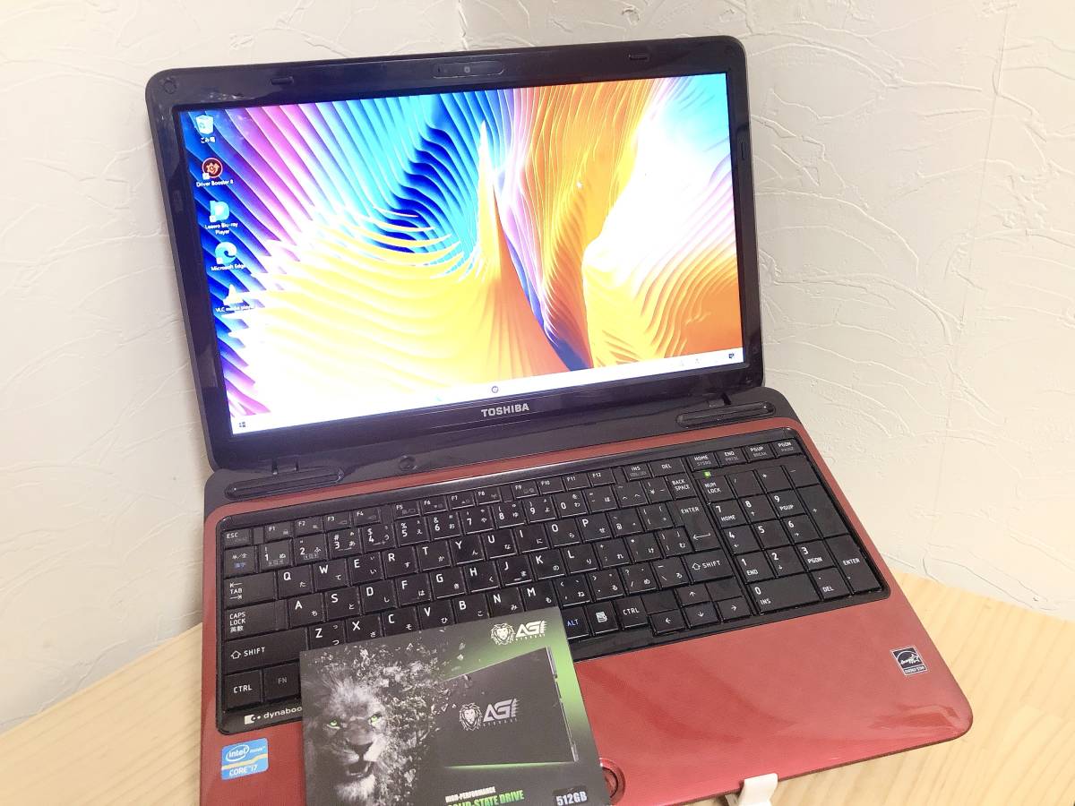 [爆速新品SSD512GB+新品キーボード] 東芝 Dynabook T451/57 core i7 3.10GHz(ターボ)/メモリ8GB/office2019/Blu-Ray/WEBカメラ/USB3.0/WIFI