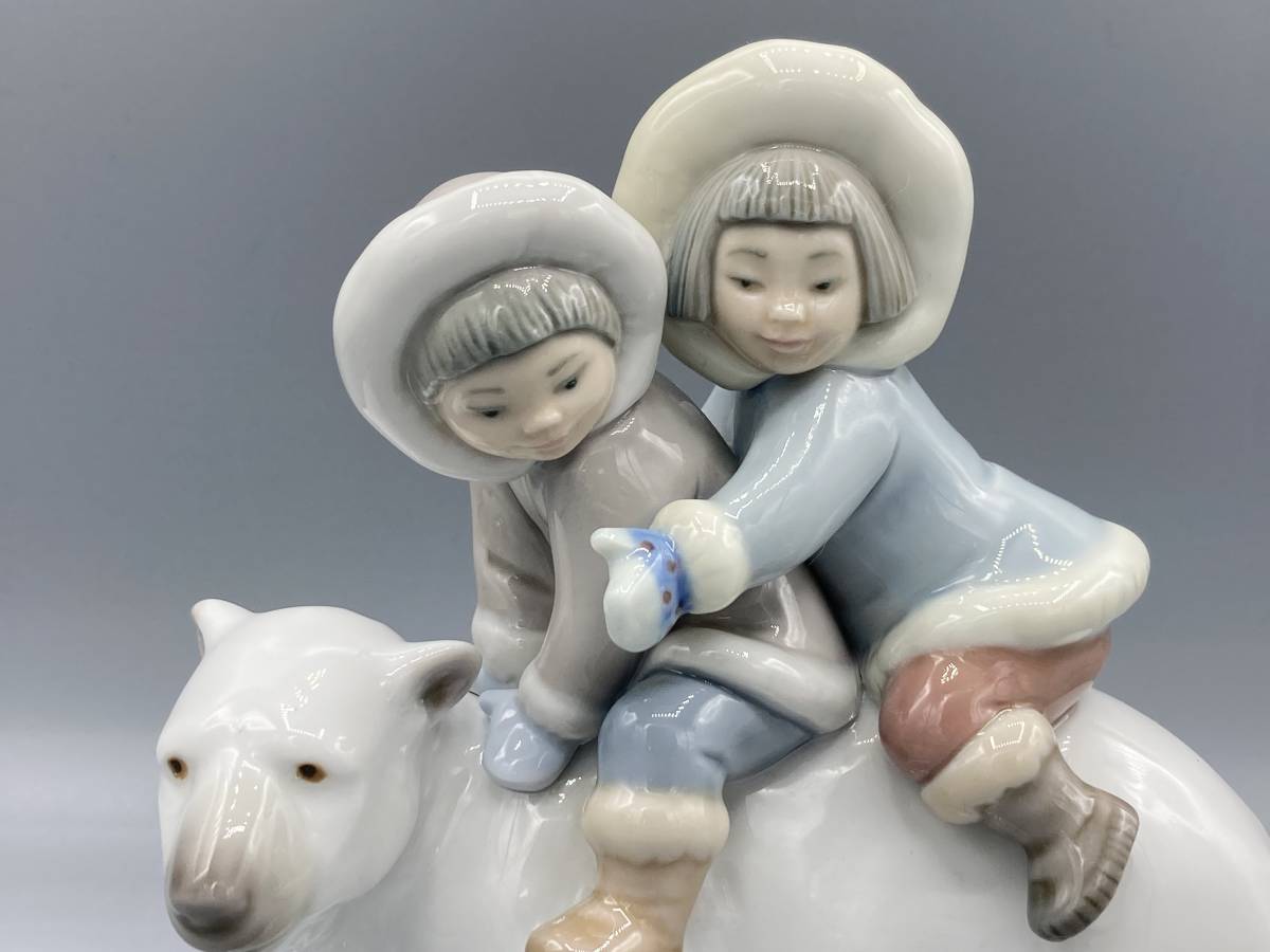 美品】 リヤドロ エスキモーライダー 北極熊 シロクマ 白くま 白熊