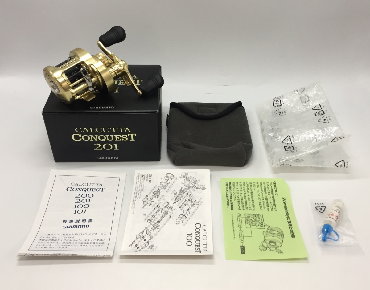 人気定番，定番 良品 SHIMANO/シマノ 14 カルカッタコンクエスト201 左巻き/レフトハンドル ベイトリール シャリ感ゴリ感強め 62-0422-E10(シマノ)｜売買されたオークション情報、yahooの商品情報をアーカイブ公開 シマノ