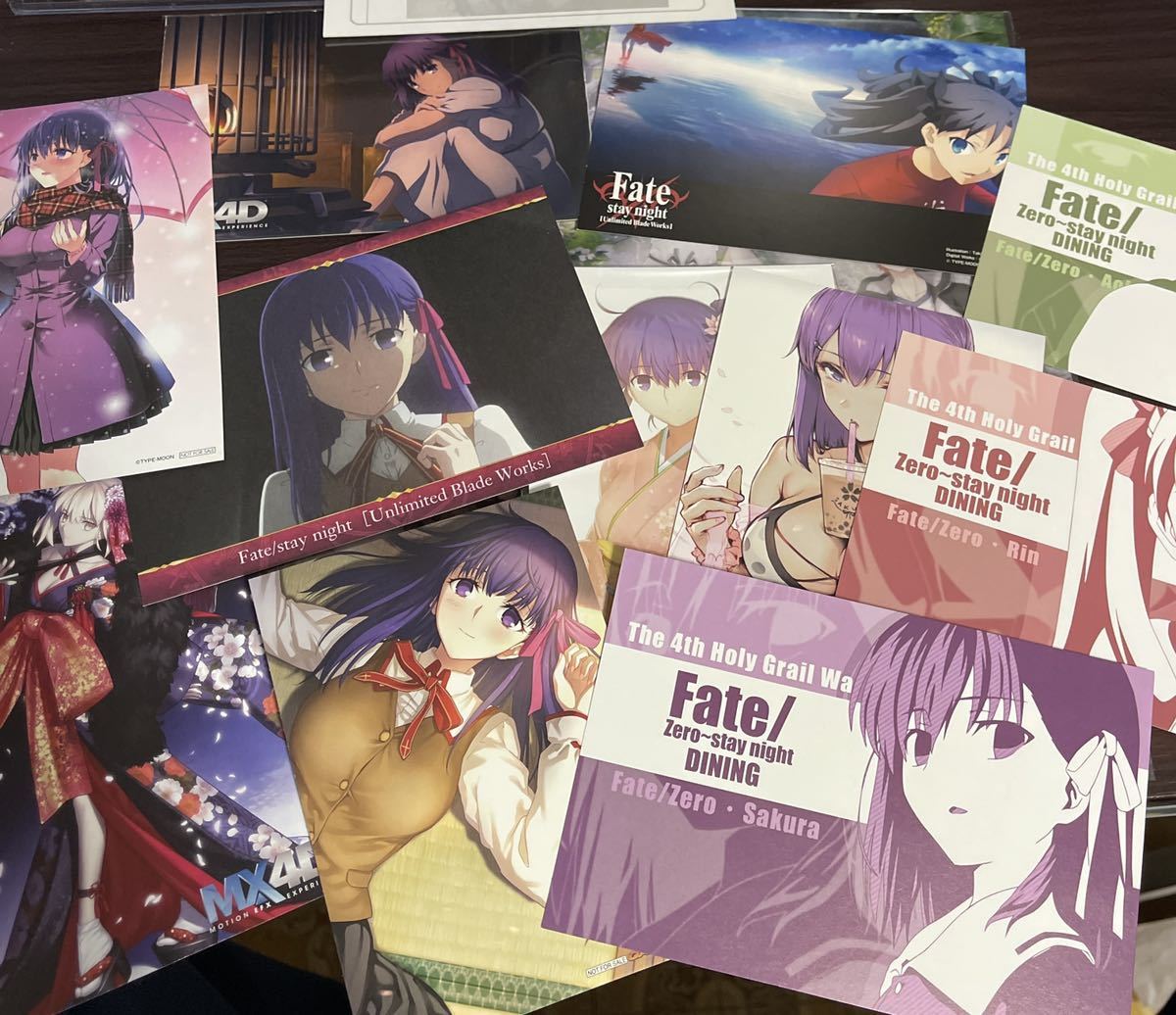 TYPE-MOON ポストカード/Fate/間桐桜/遠坂凛/セイバーオルタ