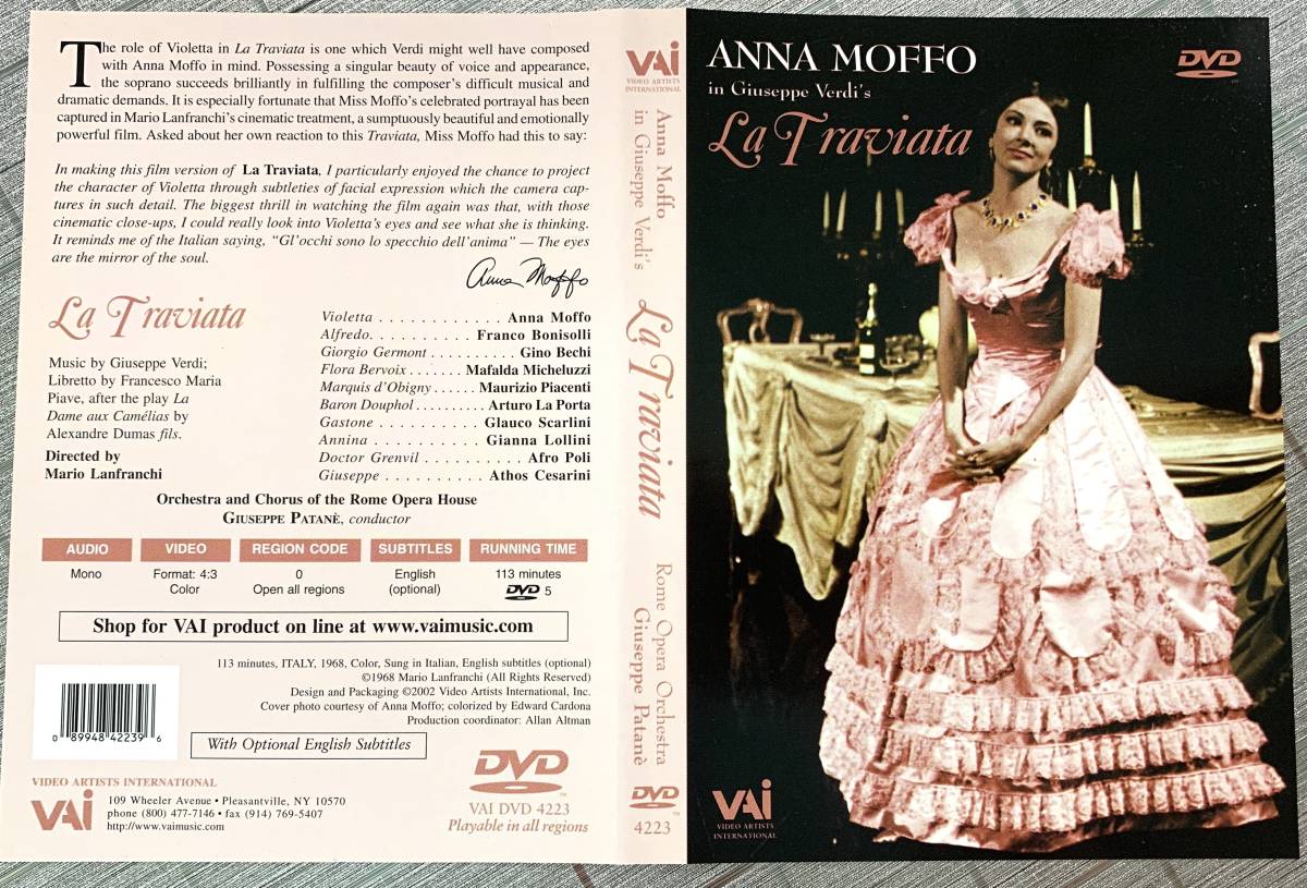 アンナ モッフォ 椿姫 パターネ ローマ歌劇場管弦楽団 Dvd La Traviata Anna Moffo クラシック 売買されたオークション情報 Yahooの商品情報をアーカイブ公開 オークファン Aucfan Com