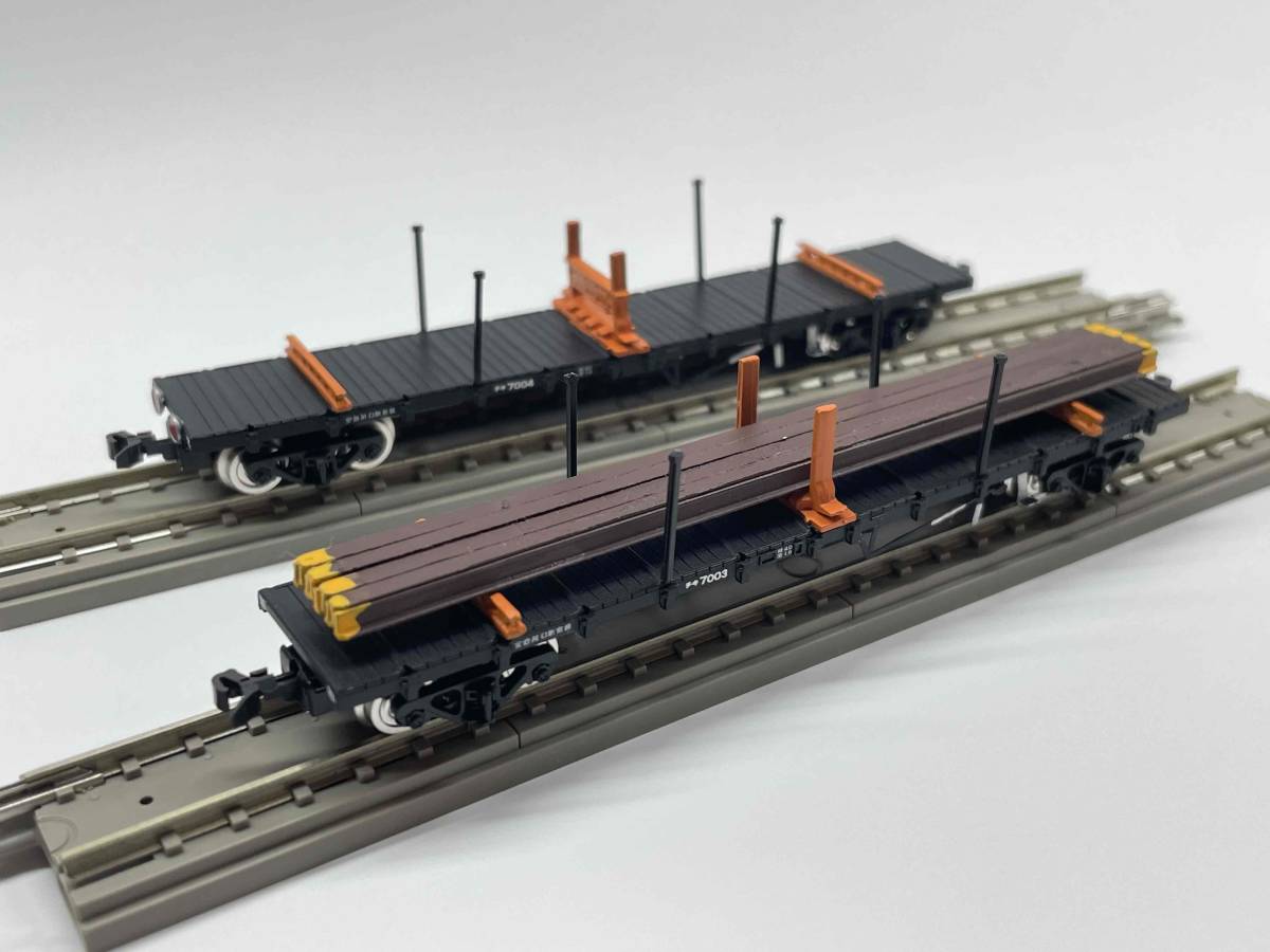 ☆特製品☆TOMIX2774 チキ7000 安治川口仕様 ２両セット☆積荷レール付き☆