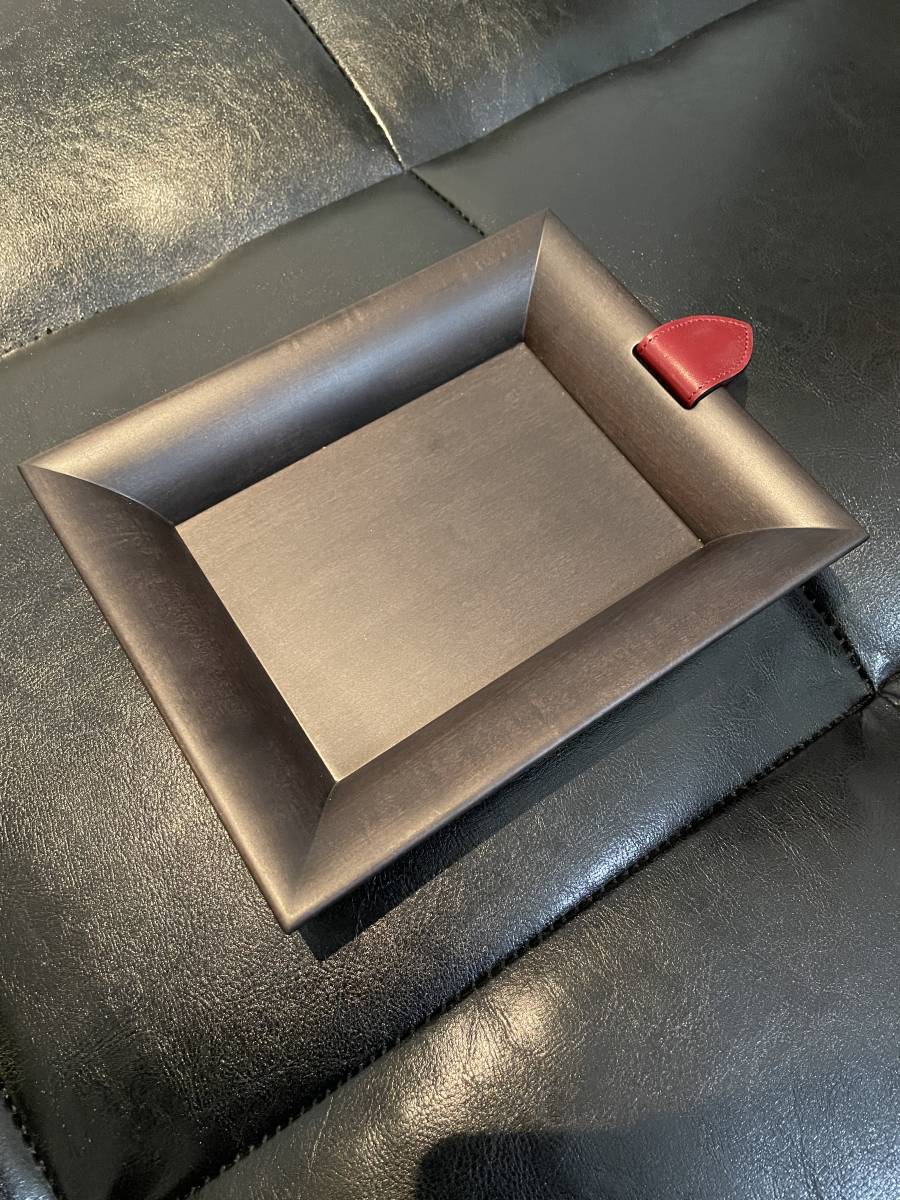 HERMES エルメス ウッドトレイ ダークブラウン HERMES エルメス ウッド