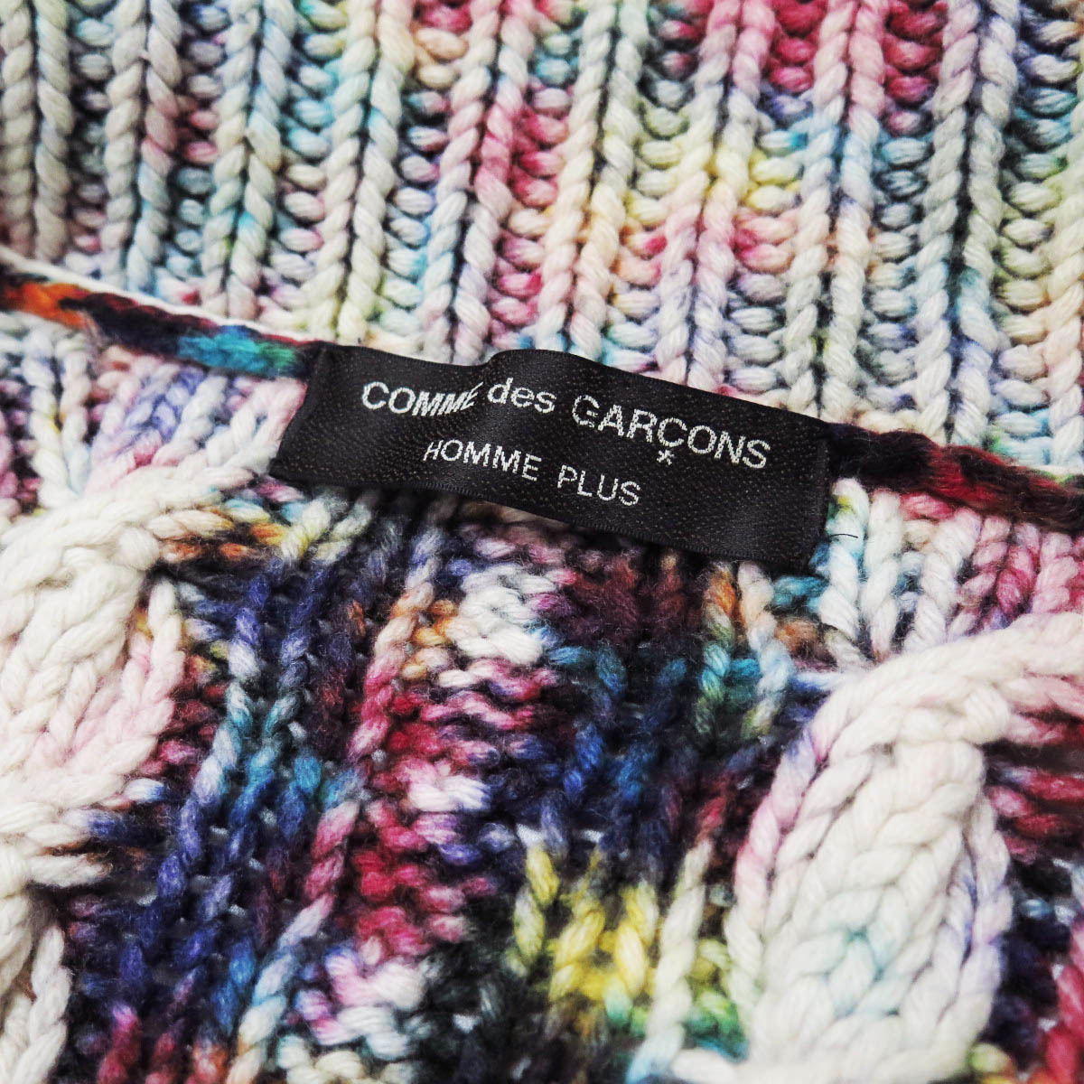 2001AW COMME des GARCONS HOMME PLUS TIE-DYE KNIT CARDIGAN 
