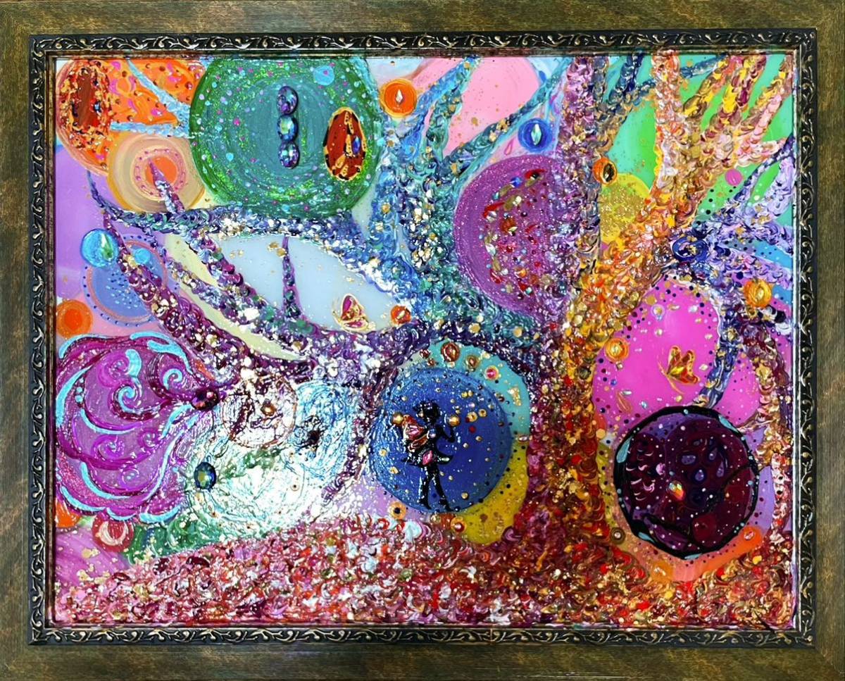 直筆 絵画 ユキエ ヒーリングアート 1点物 0 PROJECT 龍神 METAVERSE 