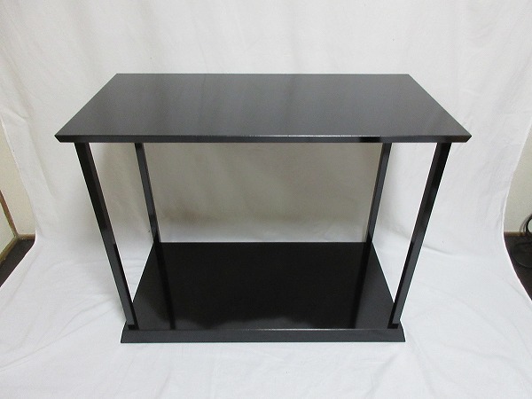 真台子 茶道具 美品 黒真塗 煎茶道具 L01910 組み立式 利休好み