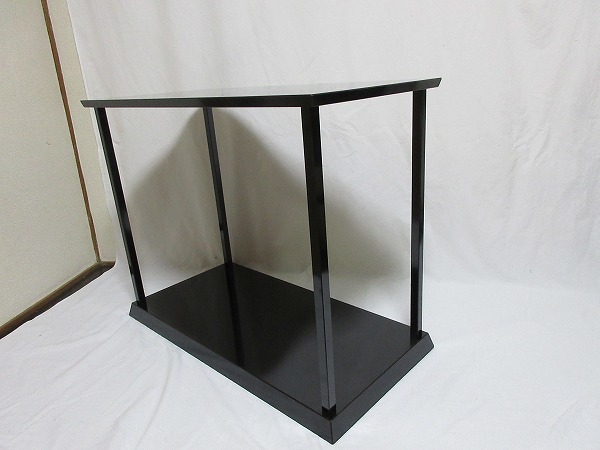 真台子 茶道具 美品 黒真塗 煎茶道具 L01910 組み立式 利休好み