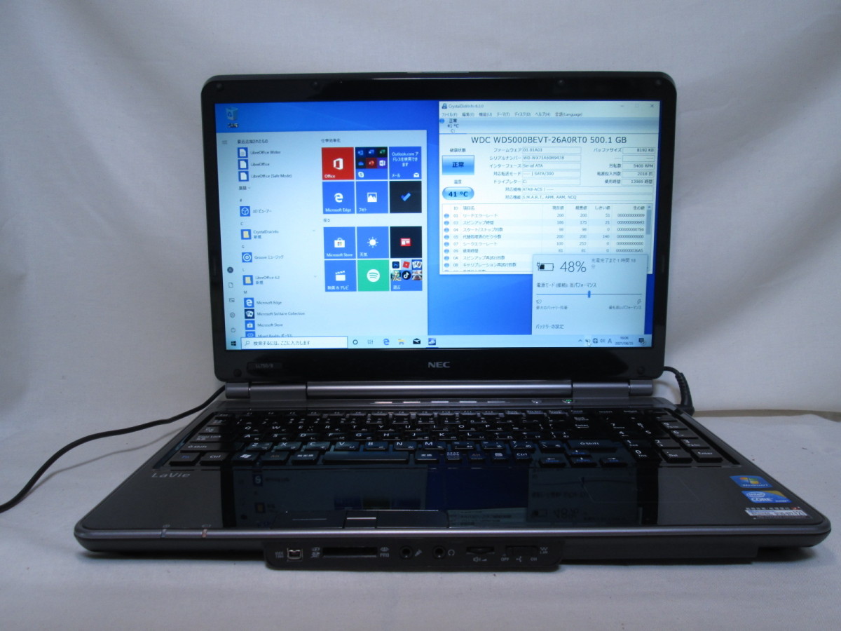 NEC Lavie LL750&frasl;B Core i5 450M 2.4GHz 4GB 500GB 15.6インチ DVD作成