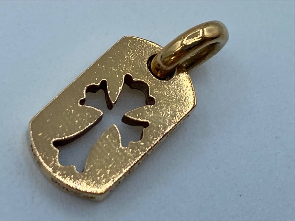 クロムハーツ 本物 22K ドックタグ タイニー カットアウトクロス _1