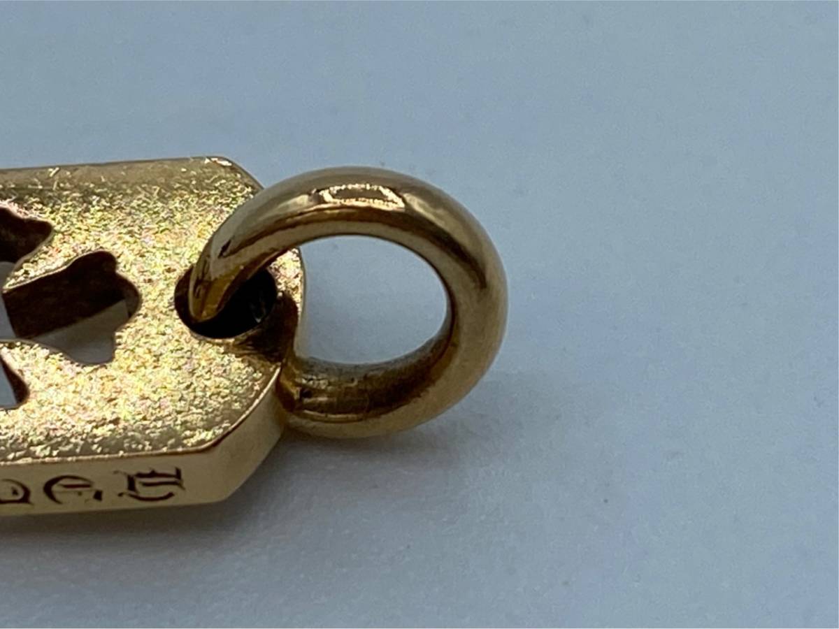 クロムハーツ 本物 22K ドックタグ タイニー カットアウトクロス _6