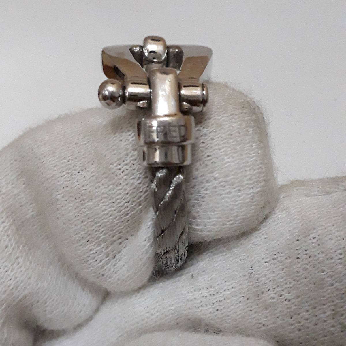 □FRED フレッド フォース10 K18WG リング 750 指輪 販売店カード付き 