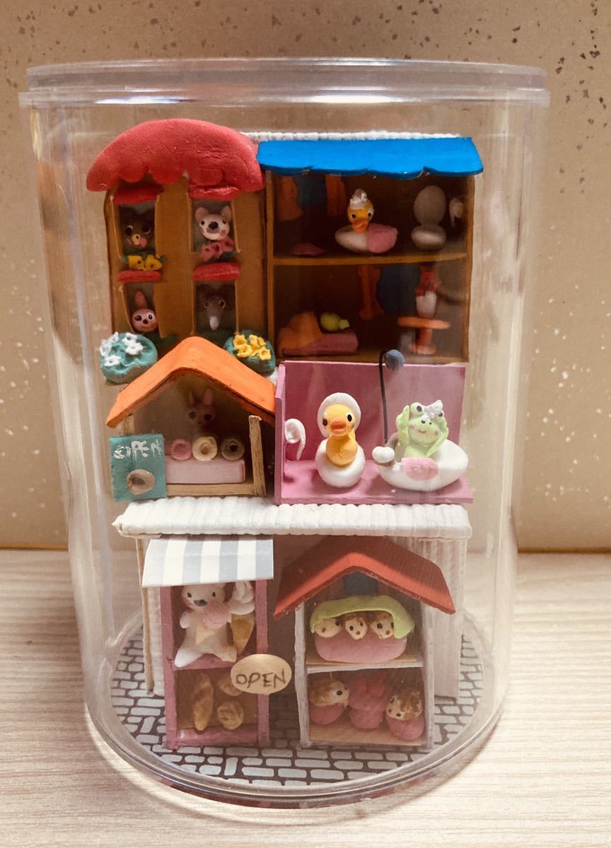 樹脂粘土 ミニチュア ハンドメイド ミニチュアドールハウス 置き型ケース入り飾り 完成品 売買されたオークション情報 Yahooの商品情報をアーカイブ公開 オークファン Aucfan Com