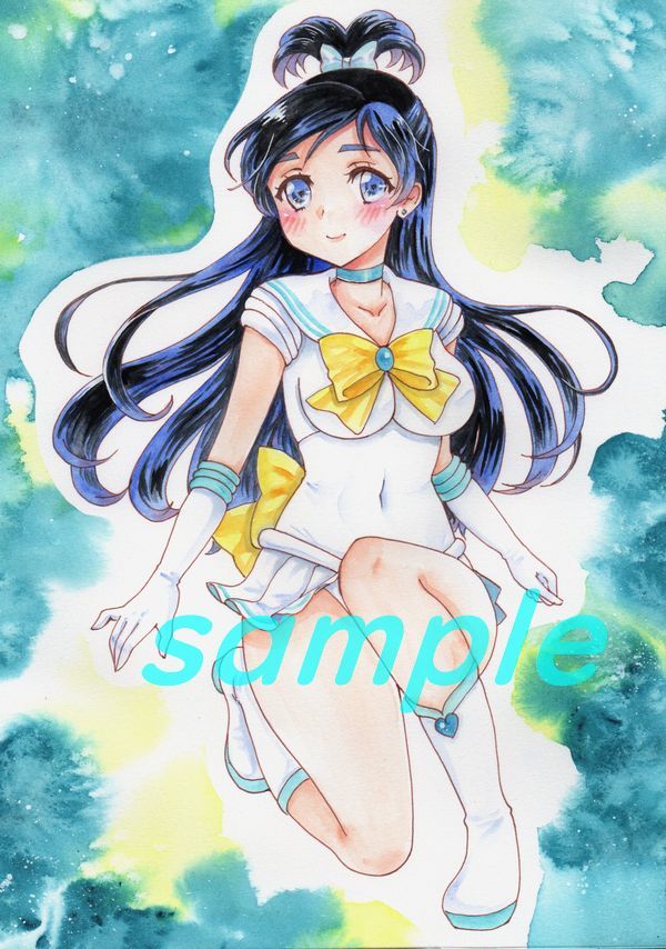 手描きイラスト 雪城ほのか キュアホワイト ふたりはプリキュア