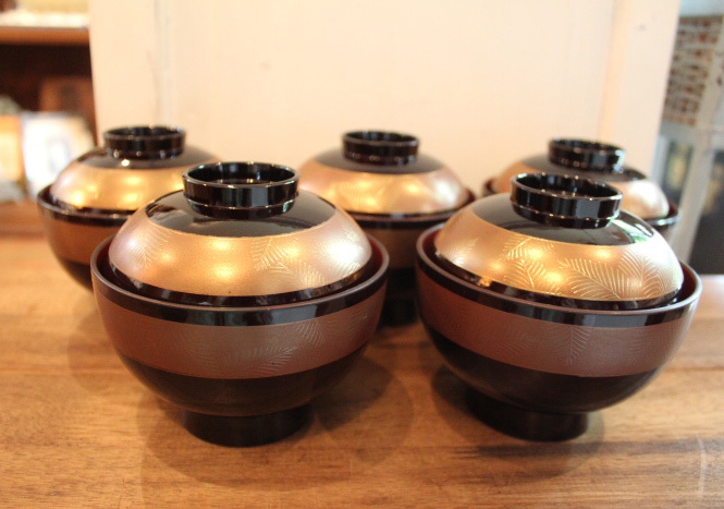 蓋付 吸い物椀 5客】木合 汁椀 木合 汁椀 5個