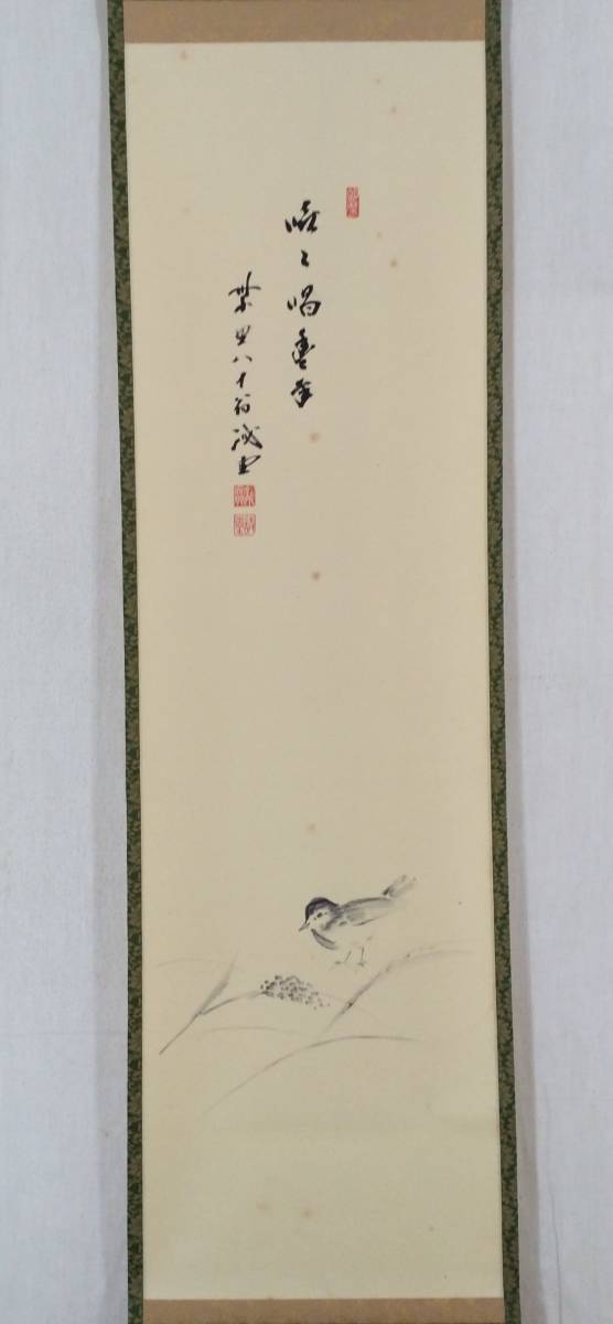大人気，HOT 〇 大徳寺！【藤井誡堂 稲穂の絵 共箱】掛軸 掛け軸 茶道具