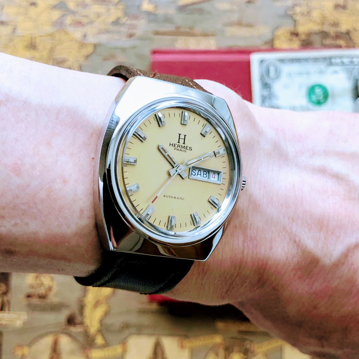 1452 通好みのレア品 メンズ 腕時計 エルメス 動作良好 ヴィンテージ 