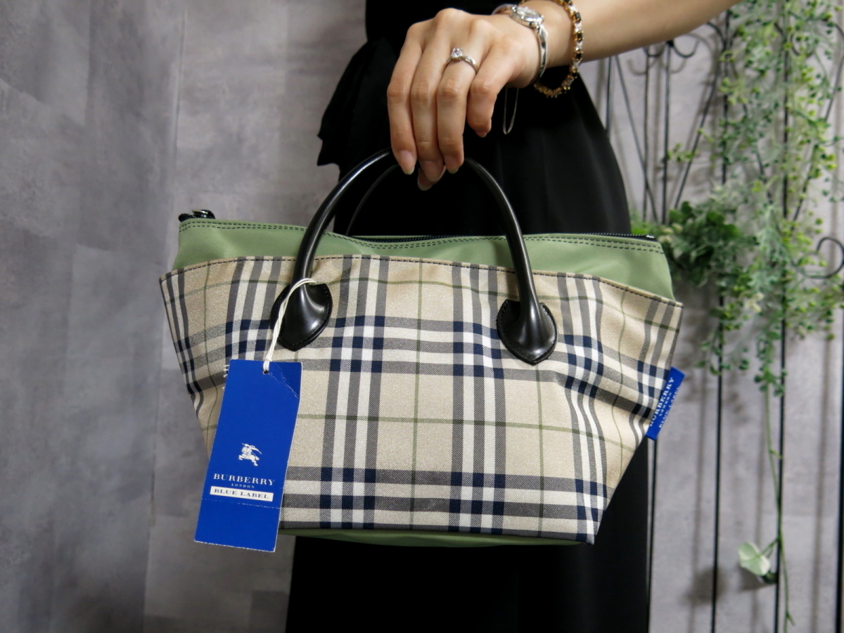 レディース BURBERRY LONDON BLUE LABELトートバッグ リバーシブル