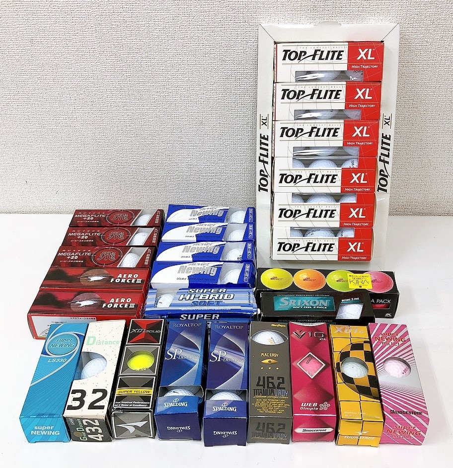 【ゴルフボール TOP FLITE XLなどまとめてセット】megaflite 飛/4 KIRA/未使用/T7750