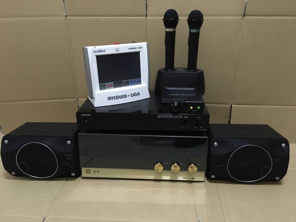 アンプ，スピーカー，マイク付フルセット♪JOYSOUND×UGA ウガ ネクスト