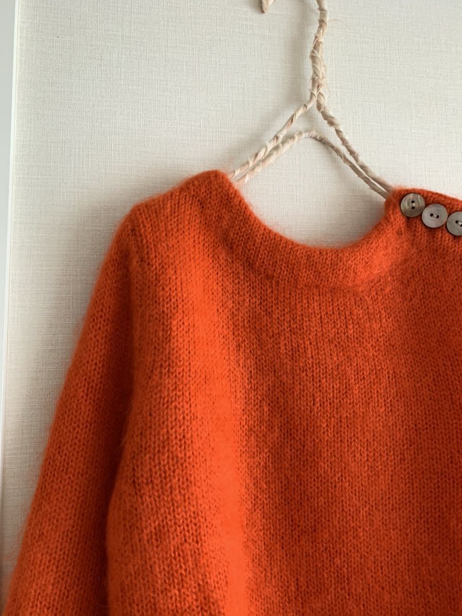 ジェイアンドエムデヴィッドソン　モヘアニット J&M DAVIDSON モヘヤ ニット モヘア オレンジ 朱赤 デヴィッドソン