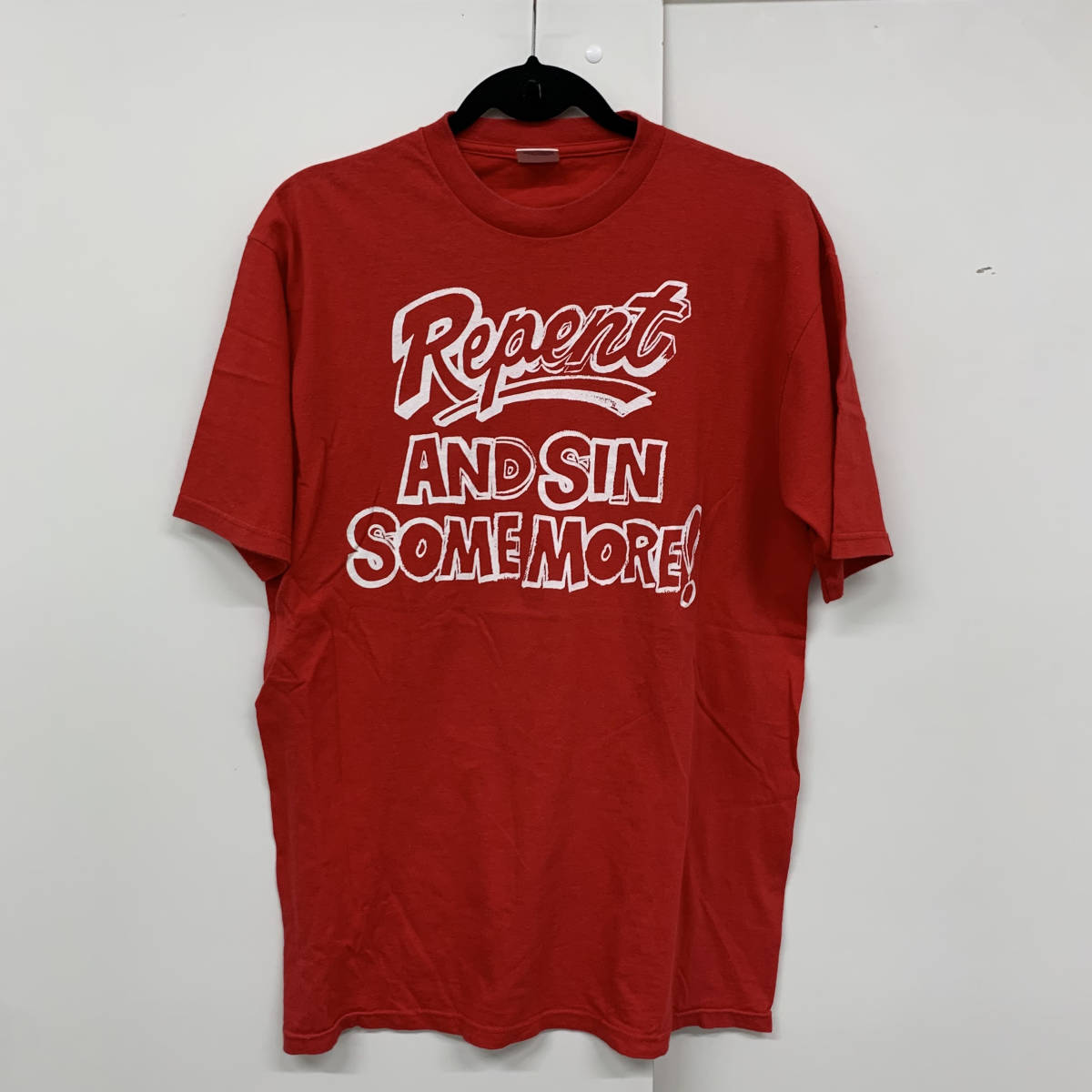 ☆中古美品☆supreme tee Repent and Sin Some More! RED L 