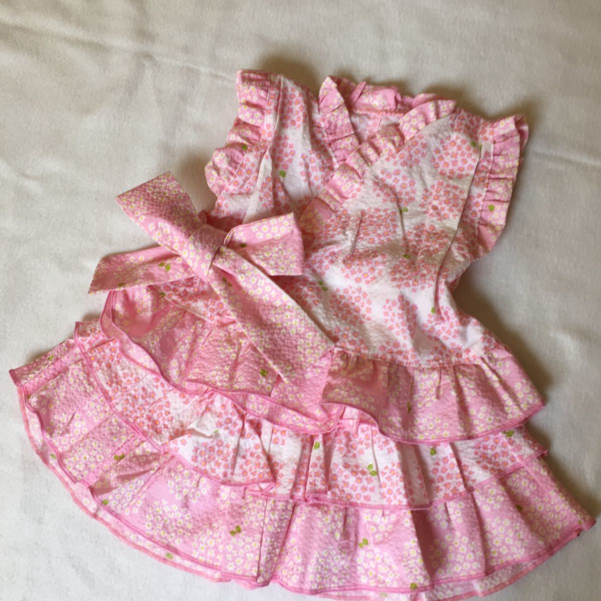 かわいい甚平ドレス浴衣ドレス 花柄 女の子 90 94cm 以下 売買されたオークション情報 Yahooの商品情報をアーカイブ公開 オークファン Aucfan Com