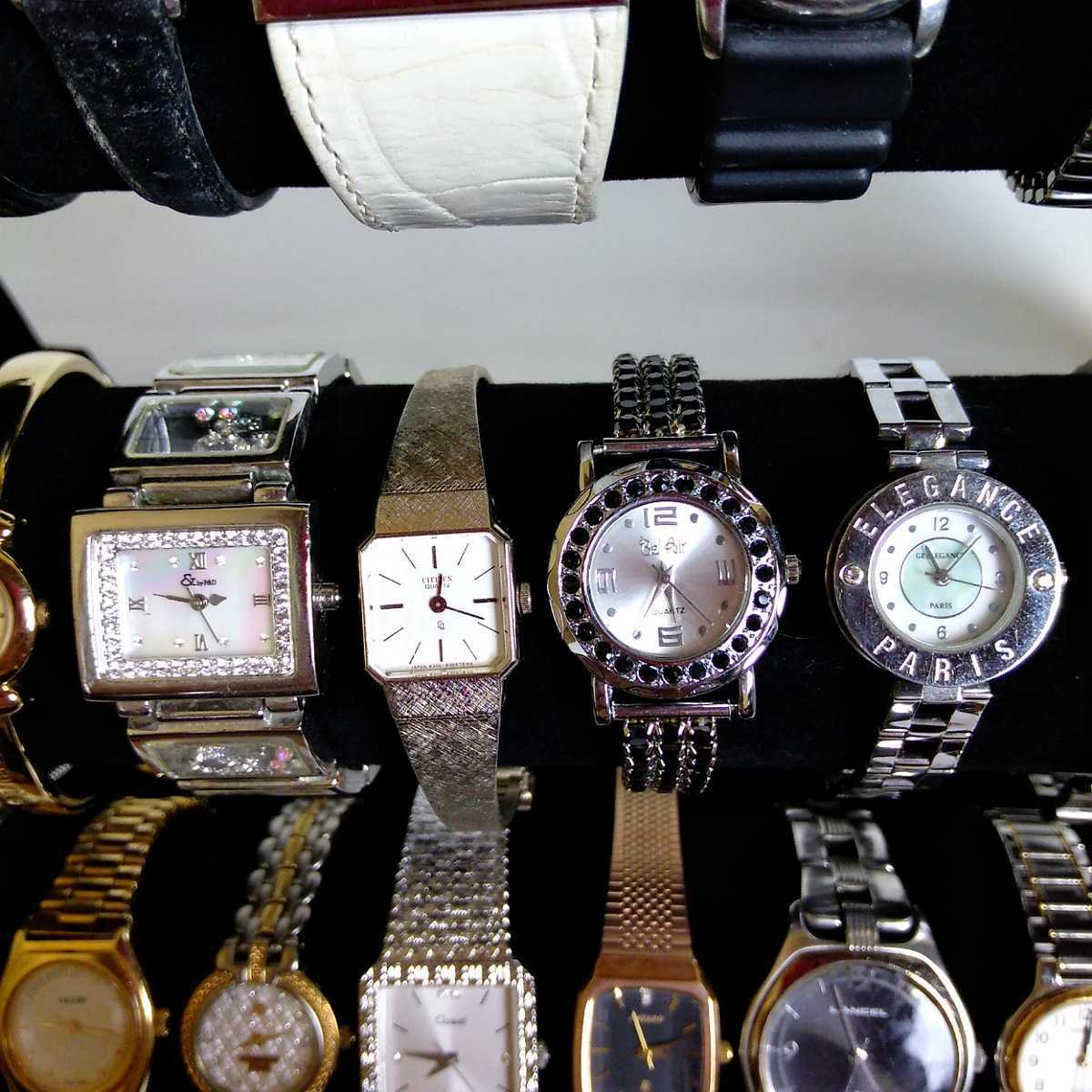 高級腕時計のみ EXCELINE SEIKO CITIZEN DKNY JUNCHANS LANCEL NICOLE agnes-b など 30本 まとめ 大量 セット ジャンク z01_6