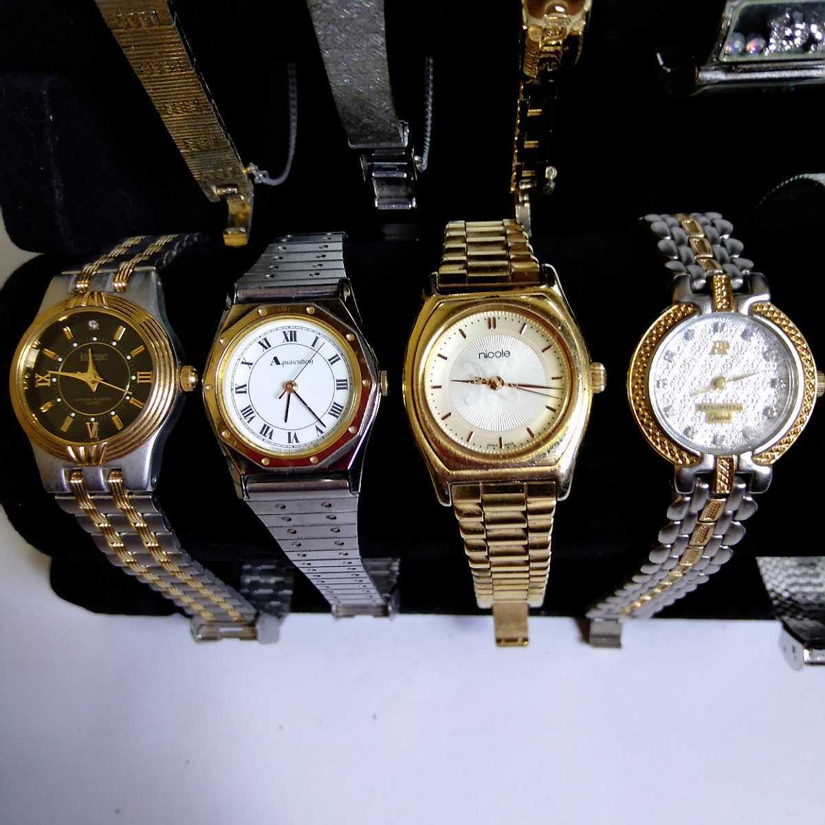 高級腕時計のみ EXCELINE SEIKO CITIZEN DKNY JUNCHANS LANCEL NICOLE agnes-b など 30本 まとめ 大量 セット ジャンク z01_8