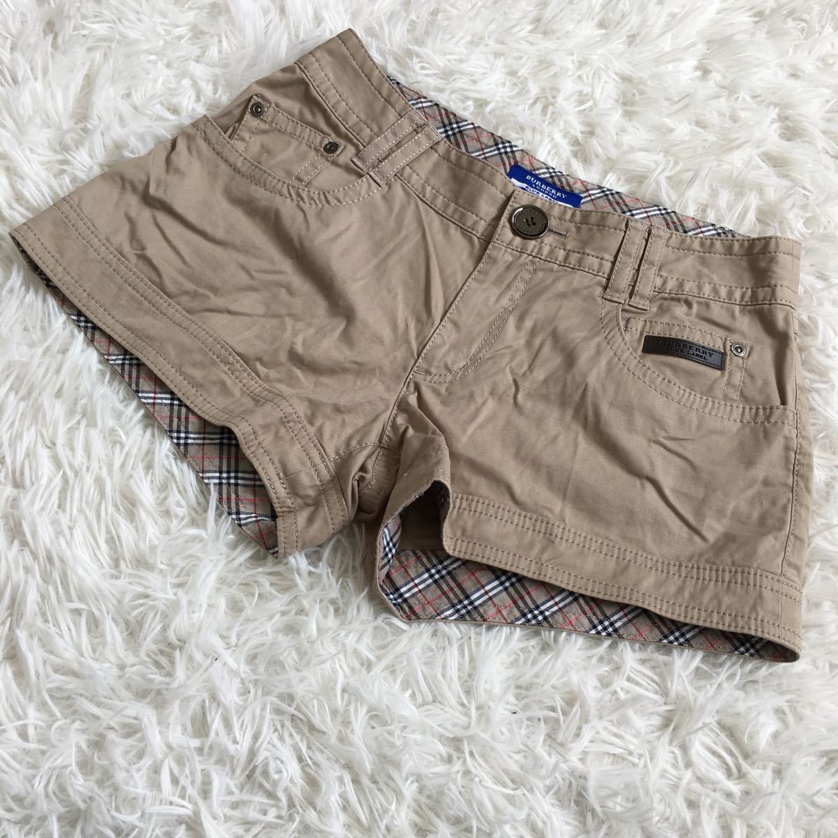 ★☆美品☆★バーバリーブルーレーベル ショートパンツ 美品 Burberry London BLUELABEL バルーンショート パンツ バーバリー ロンドン ブルーレーベル ロゴボタン ハーフパンツ  早5525-今週だけ安 