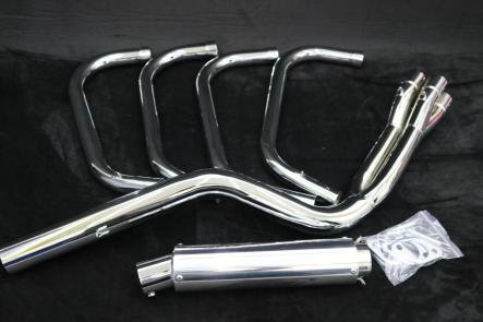 XJR400 6分割 マフラー メッキ/ 4-2-1ガニマタXJR400前期4HMフルエキ