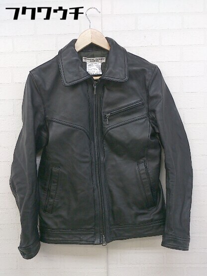 □ KATHARINE HAMNETT LONDON 馬革 ジップアップ レザー ジャケット 