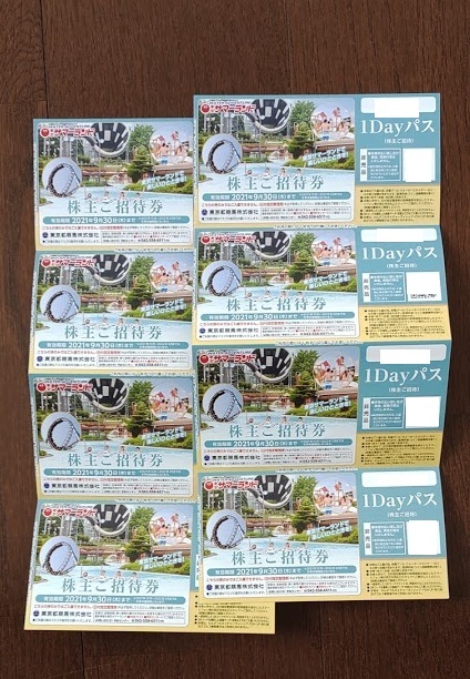 サマーランド 株主優待券 8枚 【公式通販】