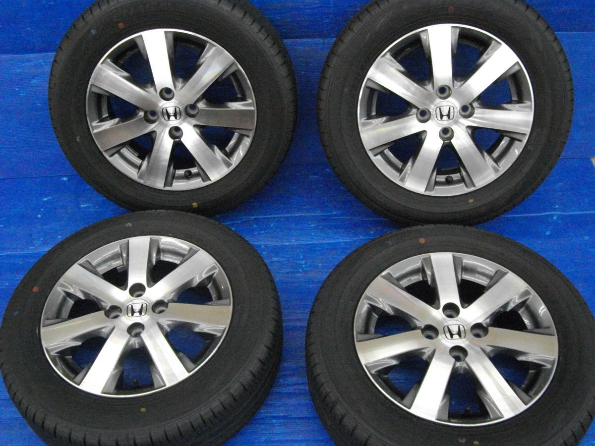 D【3253】ホンダ GB3 フリード 純正 15インチホイール 5.5J +50 4H PCD100mm ダンロップエナセーブEC300 185/65R15 バリ山 タイヤ付