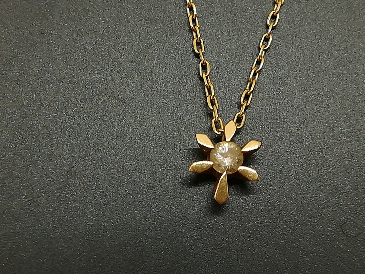 ネックレス】agete アガット K10（刻印有）イエローゴールド ダイヤ様